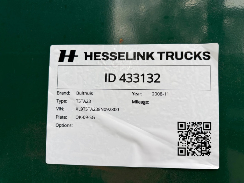 Bulthuis TSTA23 34m3 Hardox Geïsoleerd Liftas Milieukleppen 24V Powerpack