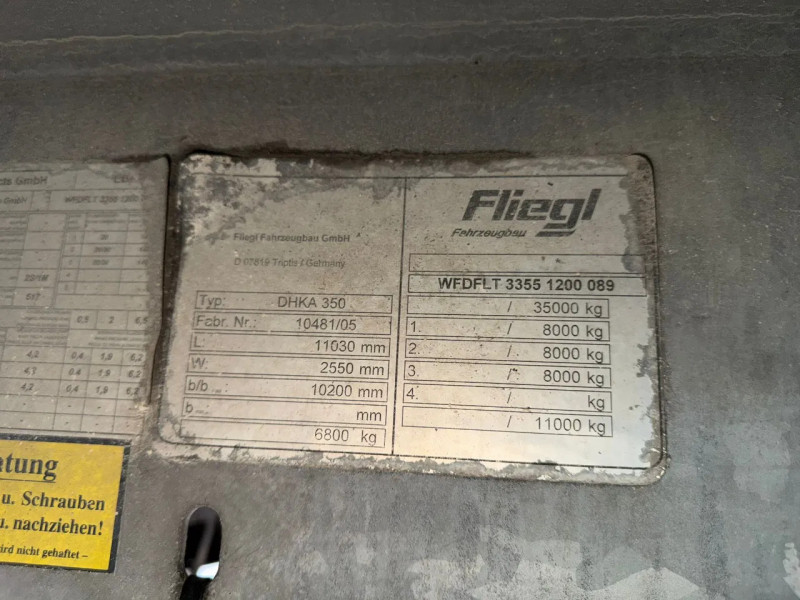 Fliegl 55m3 Blaaskipper/Schleuse Liftas 2 tussenschotten
