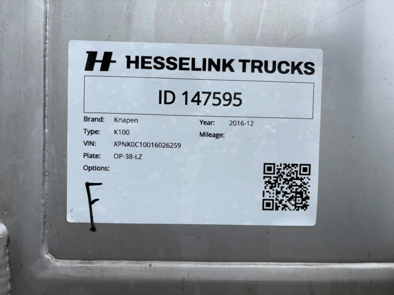 Knapen Trailers K100 96 m³ Lift Axle Cargo Floor 10 mm, 2.5 years old, Metallic, Inspection Valid Through October 2026