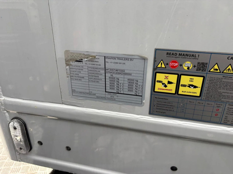 Knapen Trailers K200 K200 72m3 Agrar 72m3 Automatisch afdekzeil Opbergkist NL Trailer APK/TUV 09-2026