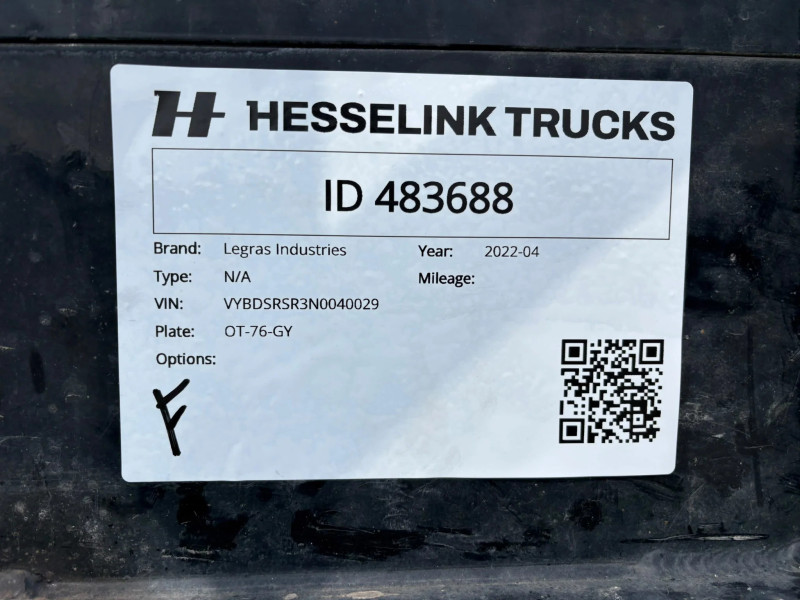 Legras N/A 92m3 10MM Cargo Floor SAF Schijfremmen 2X Liftas NL Trailer APK/TUV 06-05-2027