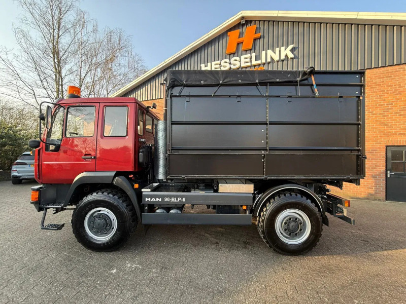 MAN 10.163 4x4 63.042KM!! PTO/Hydraulic voor+achter Aftakas Hefinrichting achter 3 Zijden kipper