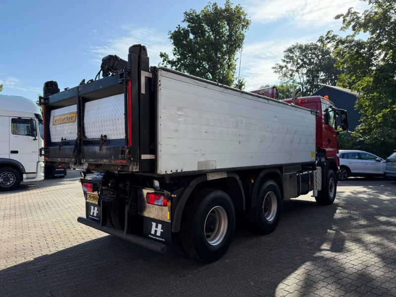 MAN TGS 33.440 6X6 HMF Kraan AHK 3 Zijdige Kipper AS-3 Stuuras NL Truck APK/TUV 16-02-2027