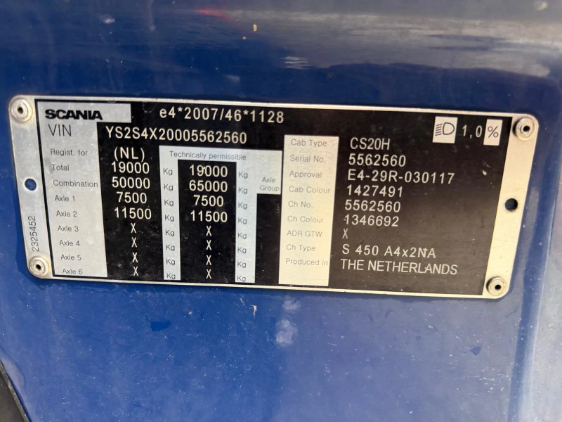 Scania S450 RTI CompressorStandairco Alcoa Retarder