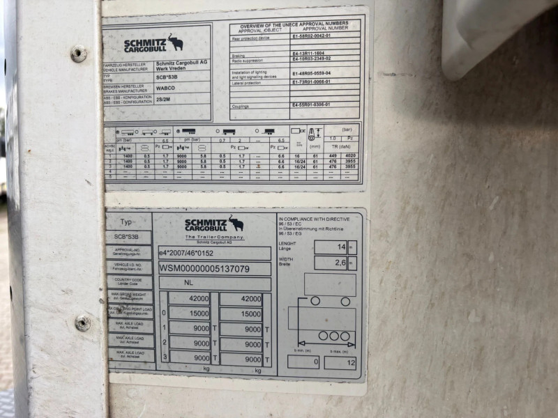 Schmitz Cargobull N/A Carrier Vector 1550 D+E 250H 265B APK/TÜV 05-2027