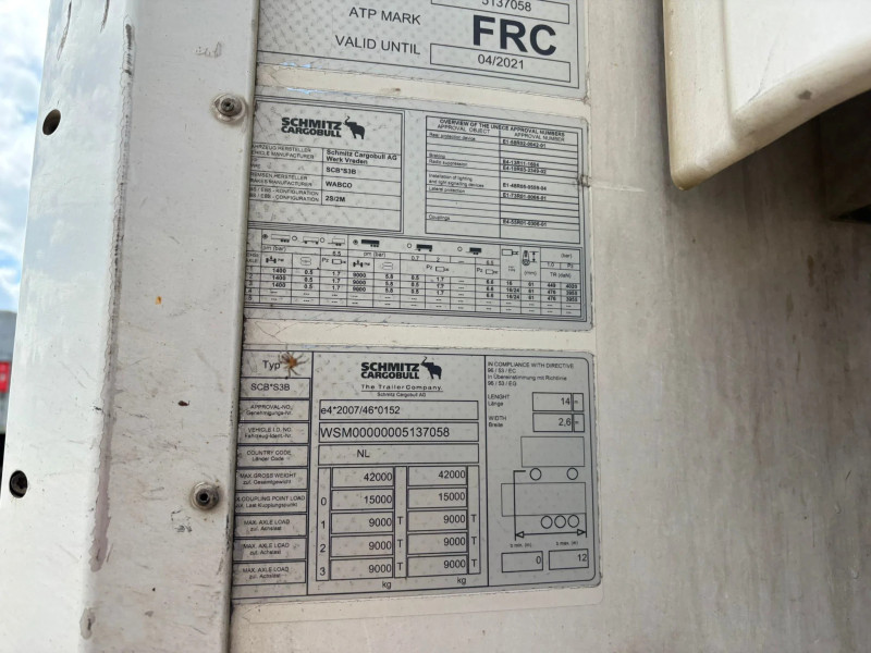 Schmitz Cargobull N/A Carrier Vector 1550 D+E 250H 265B APK/TUV 11-2026