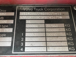 Volvo FH 460 6X2 VDL Bras de crochet Standairco 9T Essieu avant FR Camion