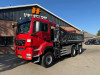 MAN TGS 33.440 6X6 HMF cu macara, remorcă cu 3 laturi basculante AS-3, punte motoare, camion olandez, inspecție tehnică APK/TUV 16-02-2027